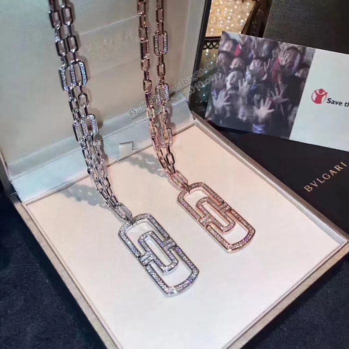 Bvlgari飾品 寶格麗亞金大號別針項鏈 情侶款  zgbq3163